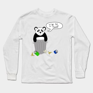 sad trash panda Long Sleeve T-Shirt